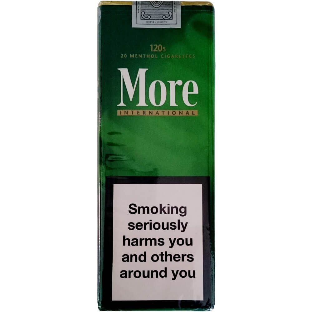 🦅 سیگار مور سبز (More Menthol 120s) – تجربه‌ای خاص از طعم منتول سیگار مور سبز یکی از خاص‌ترین و محبوب‌ترین سیگارهای برند آمریکایی More است که توسط کمپانی‌های مطرحی مانند آر جی رینولدز (R.J. Reynolds) و JTI تولید می‌شود