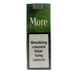 🦅 سیگار مور سبز (More Menthol 120s) – تجربه‌ای خاص از طعم منتول سیگار مور سبز یکی از خاص‌ترین و محبوب‌ترین سیگارهای برند آمریکایی More است که توسط کمپانی‌های مطرحی مانند آر جی رینولدز (R.J. Reynolds) و JTI تولید می‌شود